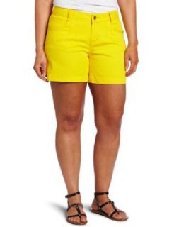 Southpole Juniors Plus Size Yellow Colored Denim Shorts with Rivets On Back Pockets, Yellow, 16 at  Womens Clothing store