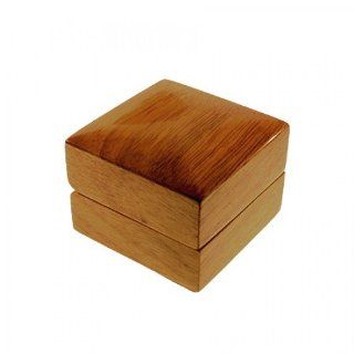 Ring Box Wood W/ Lacquer Finish & White Leatherette GEMaffair Jewelry