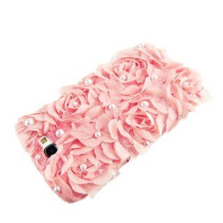 Mavis's Diary 3d Handmade Rose Lace Series Pattern Pearl Cover Case + Screen Protector (Samsung Galaxy Note N7100, Pink): Cell Phones & Accessories