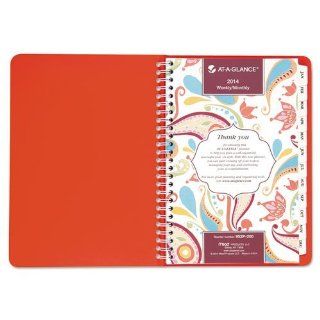At A Glance 952P 200 Playful Paisley Weekly/monthly Planner 5 1/2 X 8 1/2 2014 : Appointment Books And Planners : Office Products