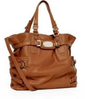Michael Kors Walnut Brown Leather Gansevoort NS Tall Large Satchel Tote Bag: Clothing