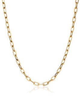 14k Italian Yellow Gold 2.50mm Diamond Cut Anchor Link Chain Necklace, 18": Jewelry