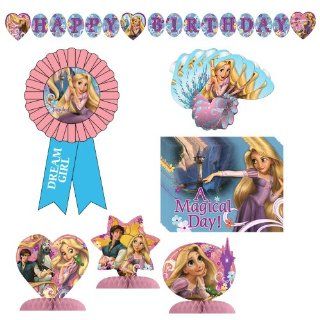 Disney Tangled Rapunzel Party Favor Pack Including Award Ribbon, Invitations, Blowouts, Centerpiece and Banner: Toys & Games