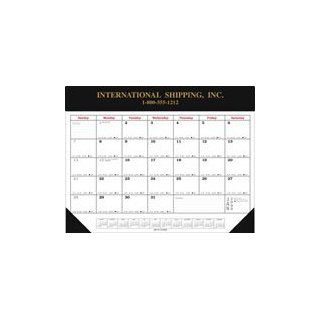 2014 Large Desk Pad Blotter Scheduling Calendar with Holder (1 unit=Package of 100 Calendars Printed with YOUR 3"x16" AD printed on each monthly sheet) : Office Desk Pad Calendars : Office Products