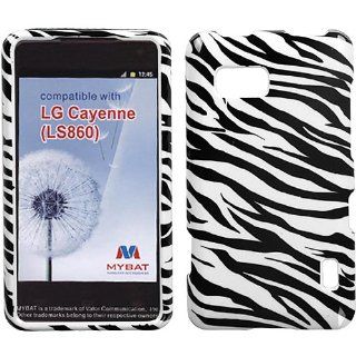 Zebra White Black Hard Case Cover For LG Cayenne LS860 w/ Free Pouch: Cell Phones & Accessories
