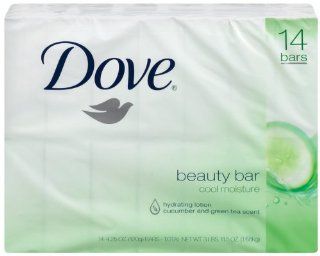 Dove go fresh Cool Moisture Beauty Bar, 14 Count : Bath Soaps : Beauty