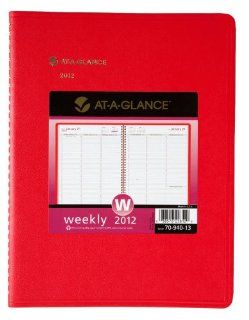 AT A GLANCE Recycled Fashion Weekly Appointment Book, 8 x 11 Inches, Red, 2013 (70 940 13) : Appointment Books And Planners : Office Products