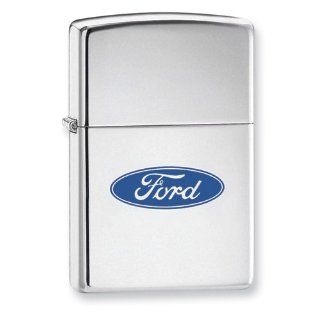 Zippo Ford Oval High Polish Chrome Lighter: Jewelry