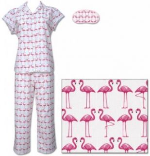 The Cat's Pajamas Flamingo Women's Cotton Capri Pajama at  Womens Clothing store