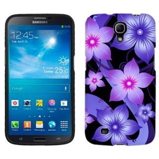 Samsung Galaxy Mega Purple Hibiscus on Black Phone Case Cover: Cell Phones & Accessories