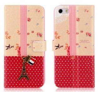 Eiffel Tower Pattern PU Leather Flip Protective Case for New Apple iPhone 5: Everything Else