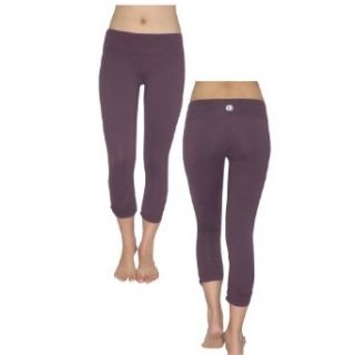 Balance Collection (by Marika) Womens Leggings / Yoga Capri Pants XL Dark Purple: Clothing