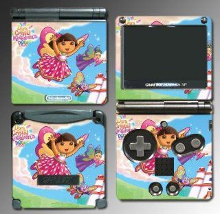 Dora the Explorer Saves the Crystal Kingdom Game Vinyl Decal Skin Protector Cover Kit 4 for Nintendo GBA SP Gameboy Advance Game Boy Video Games