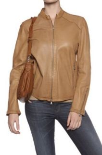 Foreight Collection Leather Jacket ANILINA, Color Brown, Size 42