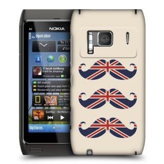 Head Case Designs UK Flag Moustaches Hard Back Case Cover for Nokia N8: Cell Phones & Accessories