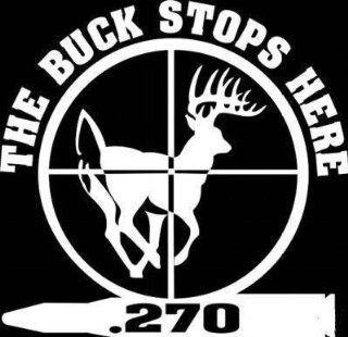 Hunting deer hunter the buck stops here vinyl window decal sticker.: Sports & Outdoors