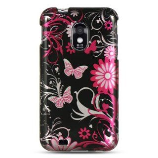 VMG T MOBILE SAMSUNG GALAXY S II T989 SII S2   Pink Black Butterflies Design: Cell Phones & Accessories