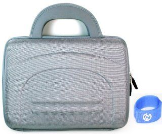 SONY DVP FX970 9" Portable DVD Player Case Silver Nylon Hard Shell + EnvyDeal Velcro Cable Tie: Cell Phones & Accessories