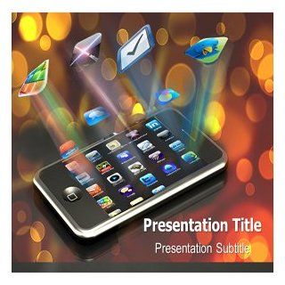 Mobile Apps PowerPoint Template   Mobile Apps Powerpoint (PPT) Backgrounds Templates: Software