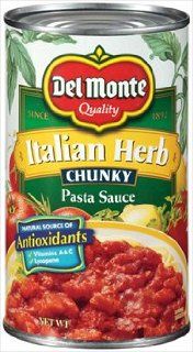 Del Monte Chunky Italian Herb Pasta Sauce 24 oz : Tomato And Marinara Sauces : Grocery & Gourmet Food