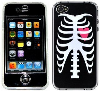 Skeleton Ribcage Punk Rock Handmade iPhone 4 4S Full Hard Plastic Case Cell Phones & Accessories