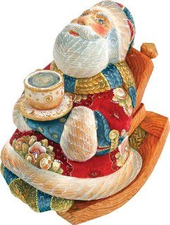 G. DeBrekht Rocking Chair Santa with Teacup *Musical* : Other Products : Everything Else