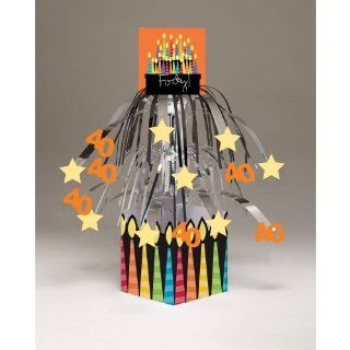 Creative Converting Party Decoration Metallic Foil Cascading Centerpiece, Great Birthday 40th: Kitchen & Dining