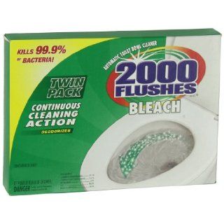 2000 Flushes 290088  Bleach Chlorine Antibacterial Automatic Toilet Bowl Cleaner, 1.2 oz Twin Pack: Industrial & Scientific