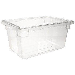 Rubbermaid Commercial 3304 CLE 18" Length x 12" Width x 9" Depth, 5 gallon Clear PolyCarbonate Food/Tote Box: Industrial & Scientific