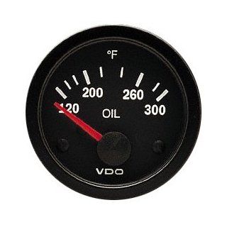 VDO 310106 Vision Style Electrical Oil Temperature Gauge 2 1/16" Diameter, 300F Automotive