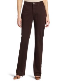 Lee Women's Misses Comfort Fit Straight Leg Pant, Java, 4 Short at  Womens Clothing store