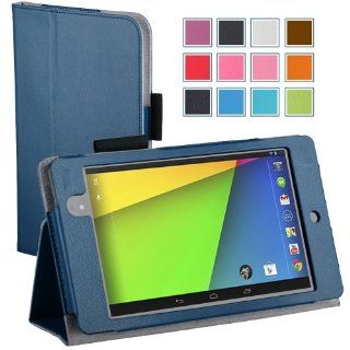 Maxboost Google Nexus 7 2 Case FHD (2nd Generation) Blue   Book Folio Style with Multi Angle Stand Case, Wallet Card Holder, Elastic Holding Strap, Memory Card Holder   Compatible to Google Nexus 7 2 FHD (2nd Generation 2013 Release): Electronics