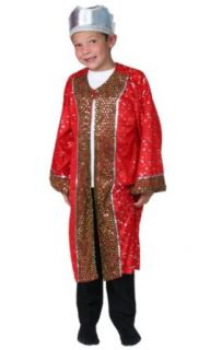 71018 Nativity Christmas King Dressup Costume Wiseman Xmas RED S4/6: Clothing