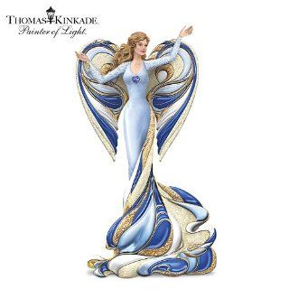 Figurine: Thomas Kinkade Angel Of Devotion Figurine by The Hamilton Collection   Angel Figurines By Thomas Kincaid