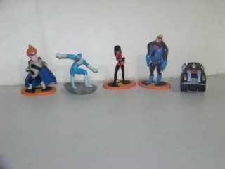 Disney Pixar the Incredibles Lot Figures Mr. Incredible Blue Costume, Violet, Syndrome Villian, Frozone Cake Toppers  Other Products  