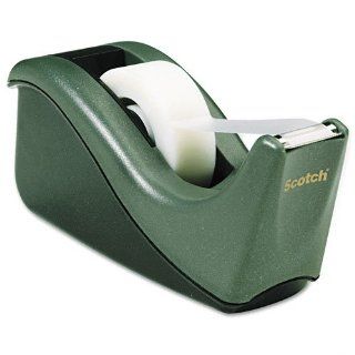 Scotch Value Desktop Tape Dispenser, Attached 1 Inch core, Two Tone Green (C60 SG) : Clear Tape Dispensers : Office Products
