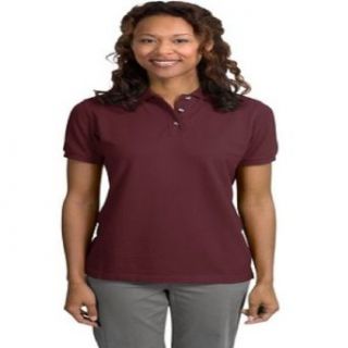 Port Authority Ladies Pique Sport Shirt (L420) Available in 24 Colors X Large Burgundy at  Womens Clothing store: Polo Shirts