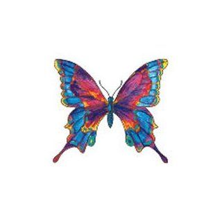 RAINBOW BUTTERFLY Glitter Temporary Tattoo 2x2 : Tattooing Products : Beauty