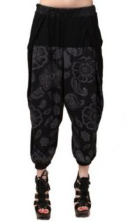ELLAZHU Oversized Baggy Harem Hippie Flower Printing Pants Trousers Onesize GM46 at  Womens Clothing store: