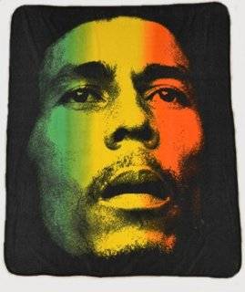  : BOB MARLEY Rasta Face Micro Raschel Fleece 50" x 60" Throw BLANKET : Bob Marley And The Wailers : Everything Else