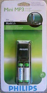 Philips MultiLife Battery Charger for AA/AAA NiMH Rechargeable Batterys and Come with Two 800 mAh AAA Rechargeable Batteries : Camera & Photo