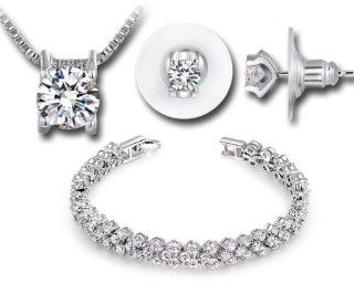 Ninabox Frozen Sets AAA Grade Swarovski Elements Zircons Fashion Wedding Jewelry Sets. T000145: Jewelry