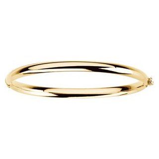 IceCarats Designer Jewelry 14K Yellow Gold 14K Yellow 4.75Mm Hinged Bangle Bracelet: IceCarats: Jewelry