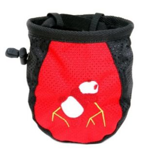Red Unisex Chalk Bag Rock Climbing Weight Lifting Powder Bag   Fathers Day Gifts Clothing