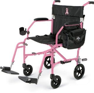 Freedom 2 Ultra Lightweight Transport Wheelchair Color: Pink  Breast Cancer Awareness: Health & Personal Care