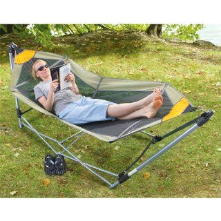 Guide Gear Portable Folding Hammock  Camping Hammocks  Patio, Lawn & Garden