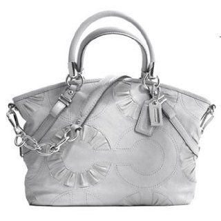 Coach Leather Embellished Sophia Convertiable Satchel Bag Purse Tote 16356 Granite: Hobo Handbags: Clothing