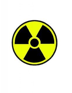 12" wide Yellow and black radioactive symbol. Printed vinyl decal sticker for any smooth surface such as windows bumpers laptops or any smooth surface. 