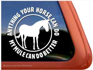 Anything Your Horse Can Do.. ~ Mule Horse Trailer Window Decal Sticker: Automotive