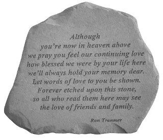 KayBerry Although You're Now In Heaven Memorial Stone Marker Garden Accents   Outdoor Decorative Stones
